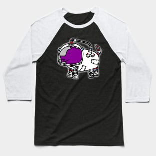 Purple Pig in Space Baseball T-Shirt